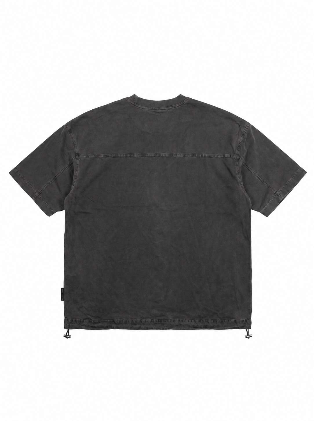 深灰 Oversize T恤－背面白底商品圖