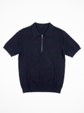 深藍色拉鍊Polo