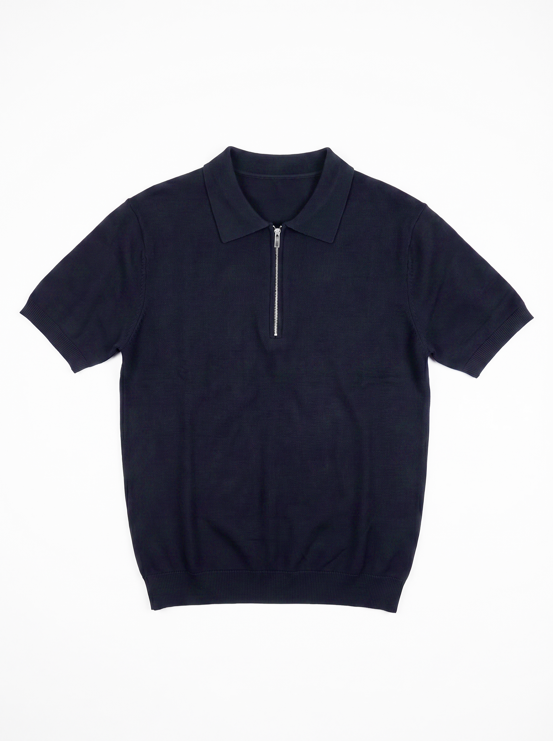 深藍色拉鍊Polo