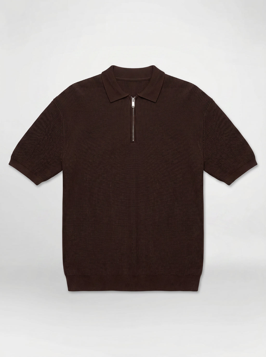 深啡色拉鍊Polo