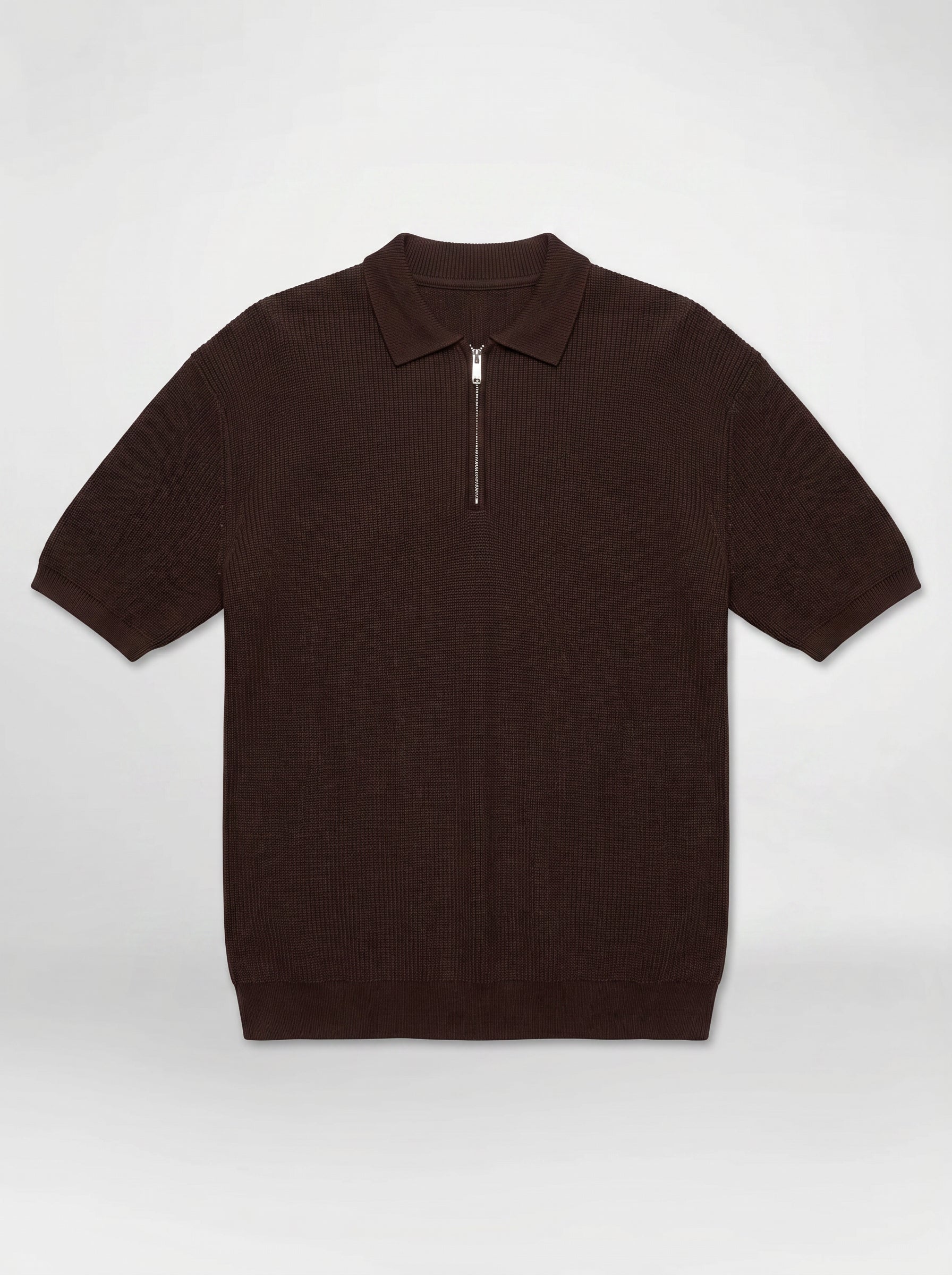 深啡色拉鍊Polo