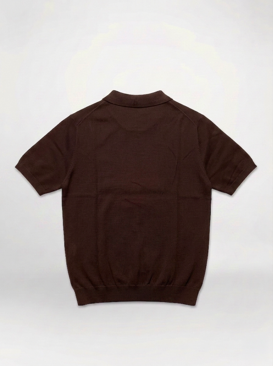 深啡色拉鍊Polo