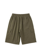墨綠色索繩輕型工裝短褲